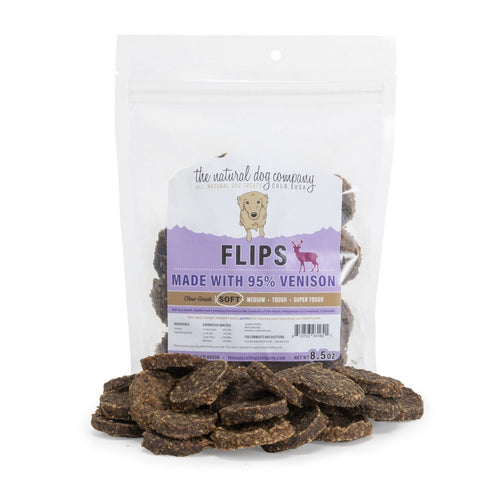 The Natural Dog Company Venison Flips Dog Treats 8.5OZ - Poudre Pet and Feed Supply